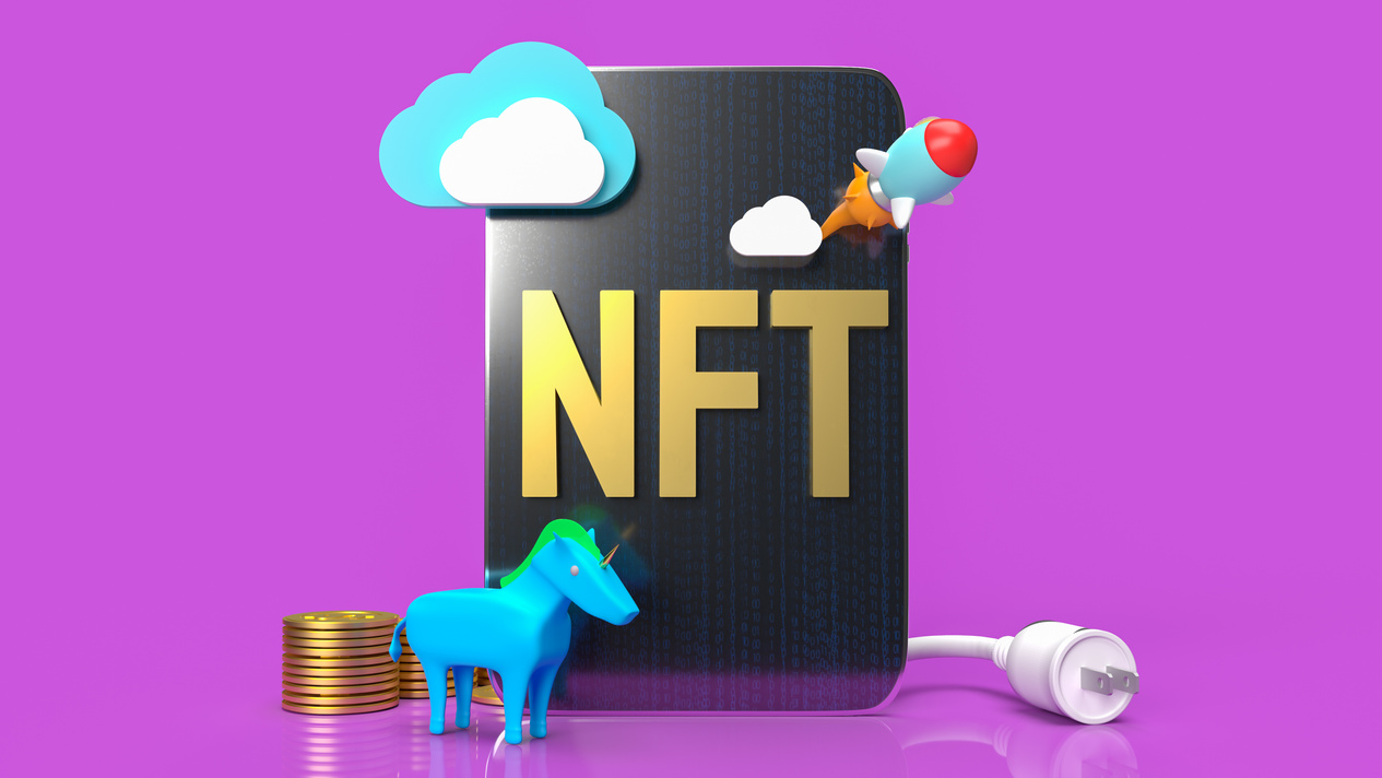 NFT or Non Fungible Token Concept